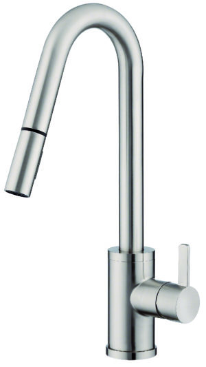 Image of Gerber Amalfi 1H Pull-Down Kitchen Faucet w/SnapBack Retraction 1.75gpm Stainless Steel