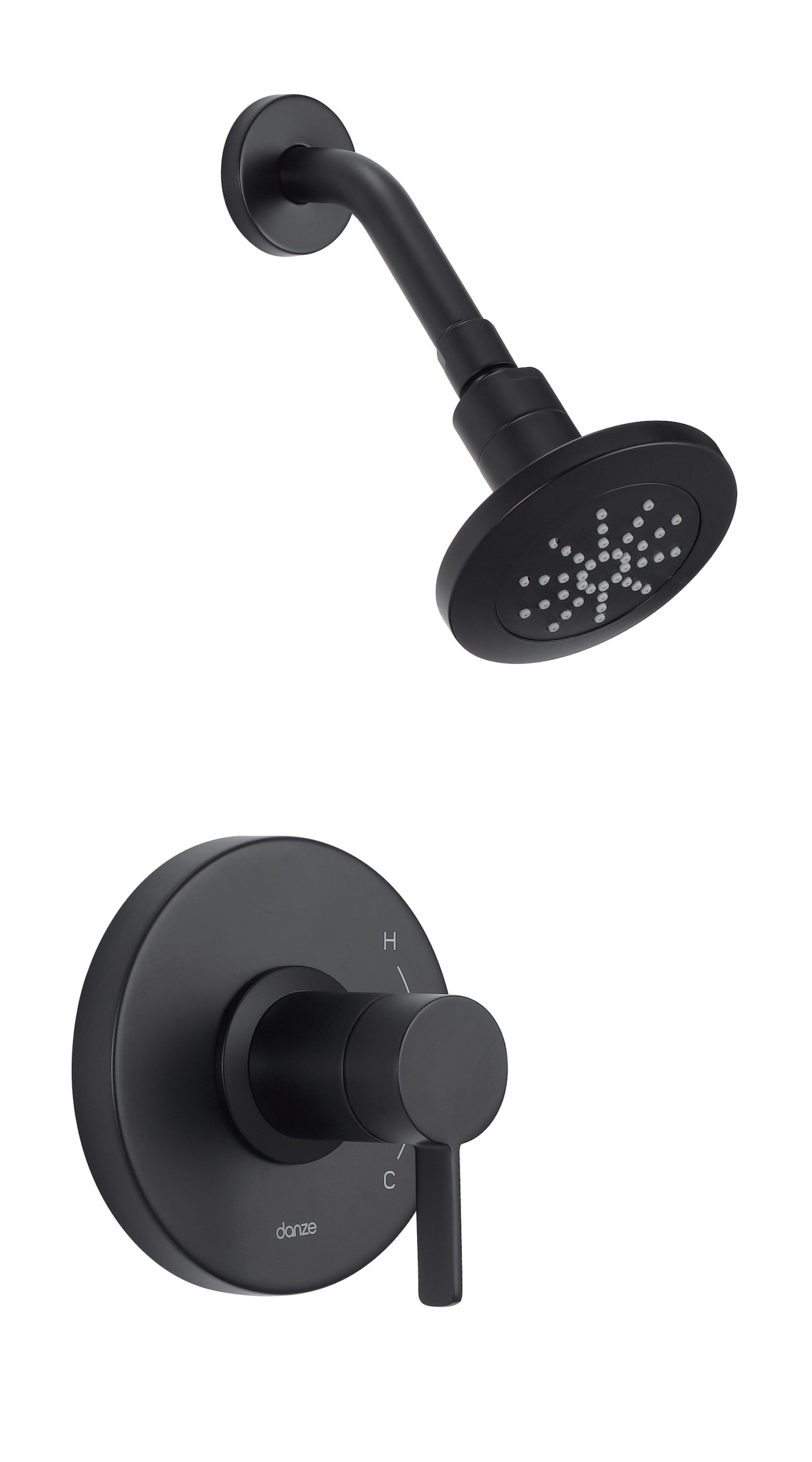 Image of Gerber Amalfi 1H Shower Only Trim Kit & Treysta Cartridge 2.0gpm Satin Black