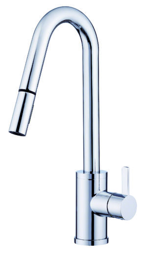 Image of Gerber Amalfi 1H Pull-Down Kitchen Faucet w/SnapBack Retraction 1.75gpm Chrome