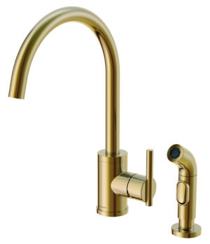 Image of Gerber Parma 1H Kitchen Faucet w/ Spray 1.75gpm Brushed Bronze