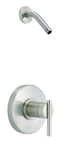 Image of Gerber Parma 1H Shower Only Trim Kit & Treysta Cartridge Less Showerhead Brushed Nickel
